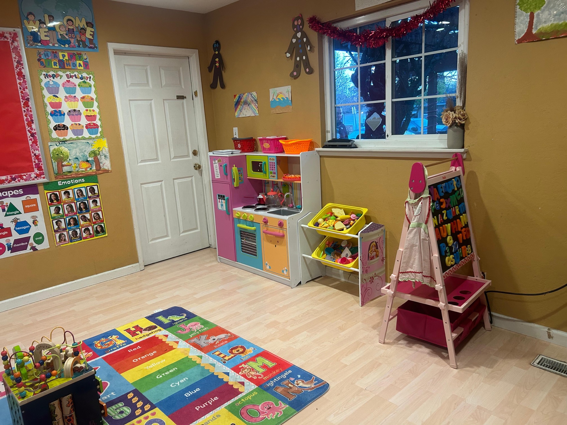 Indoor and outdoor daycare spaces at Little Explorer Family Childcare in San Jose